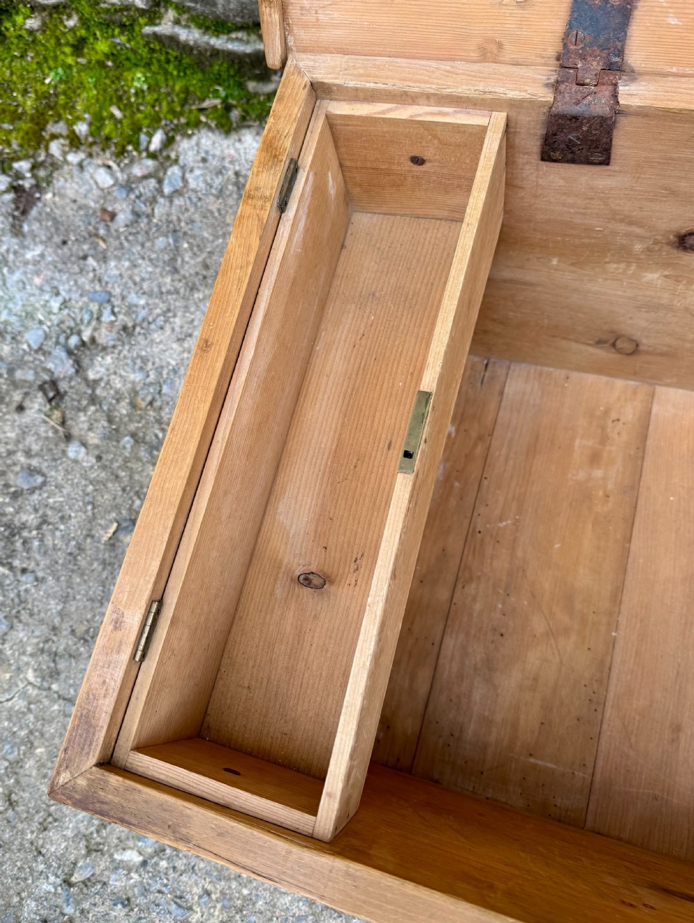 Antique Pine Blanket Box View VI