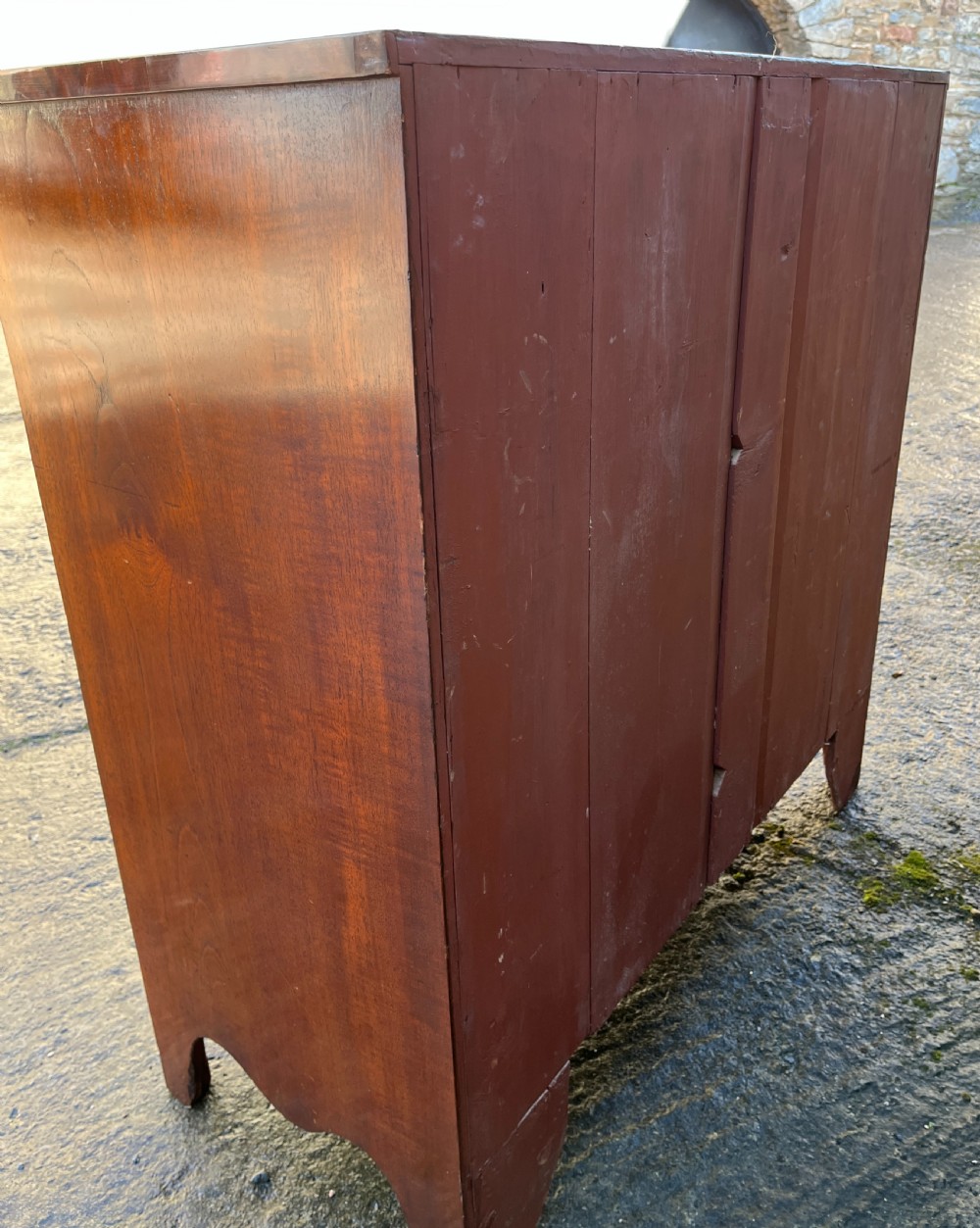 Regency Mahogany Bow Front Chest of Drawers View VII