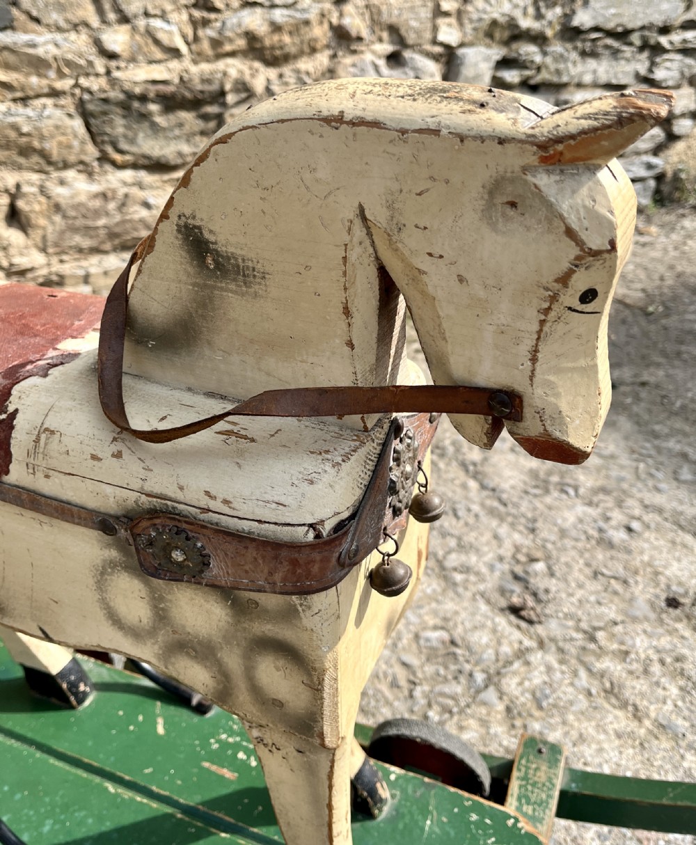 Antique Push Along Rocking Horse Toy View VII