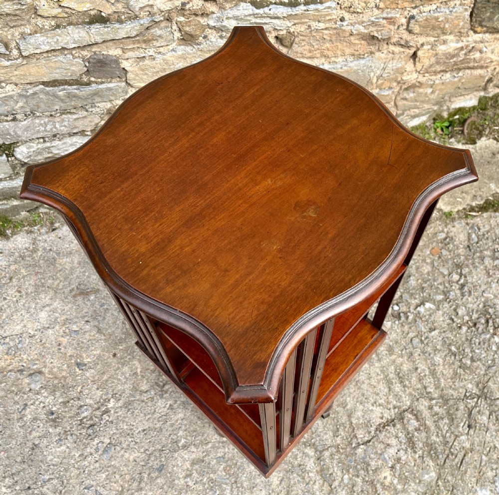 Edwardian Mahogany Revolving Bookcase View IV