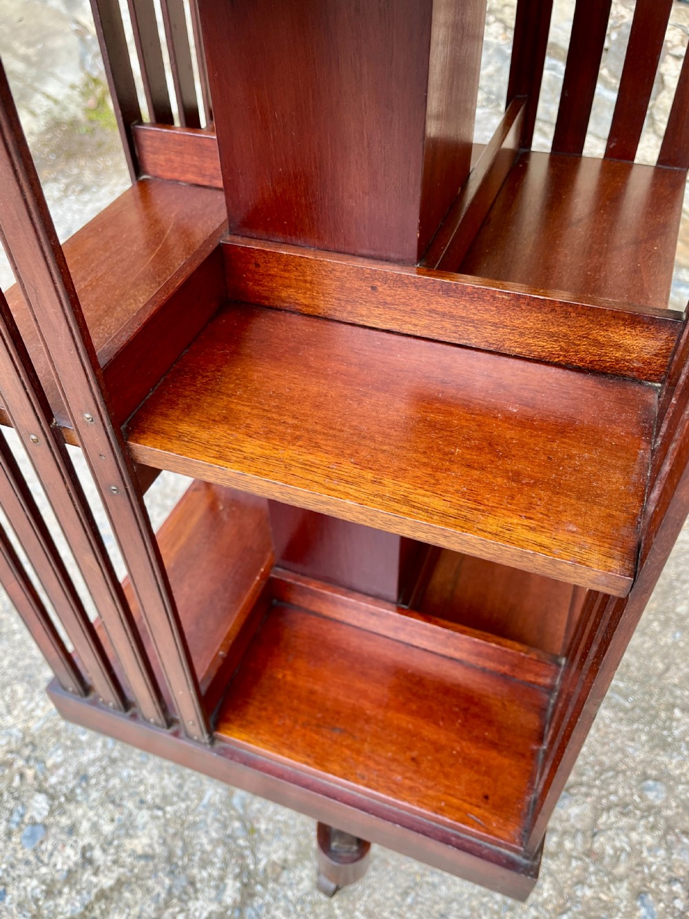 Edwardian Mahogany Revolving Bookcase View VIII