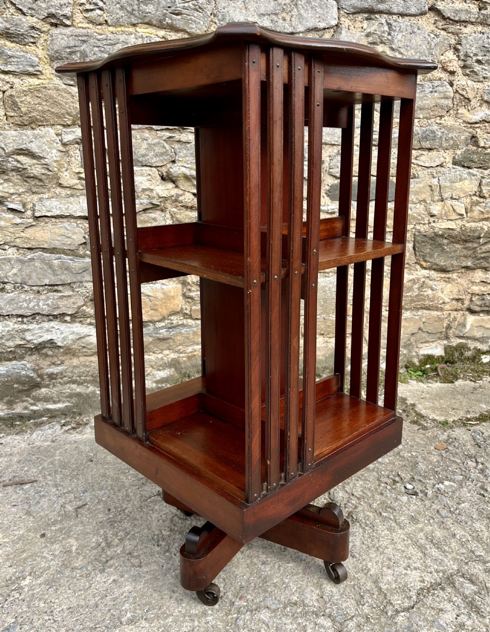 Edwardian Mahogany Revolving Bookcase View X