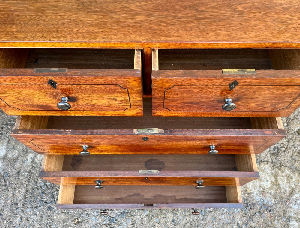 Antique Teak Military Chest of Drawers View VII