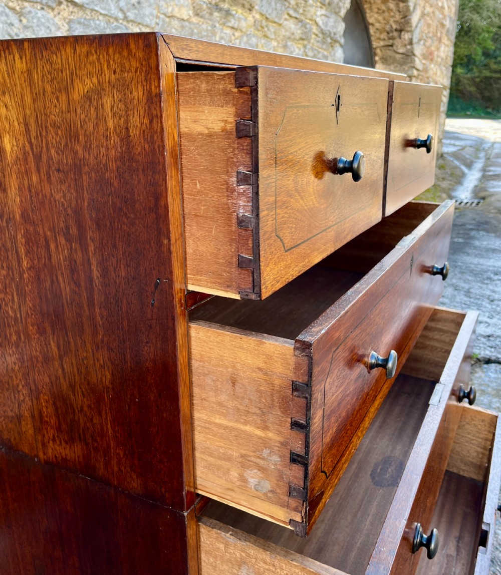 Antique Teak Military Chest of Drawers View VIII