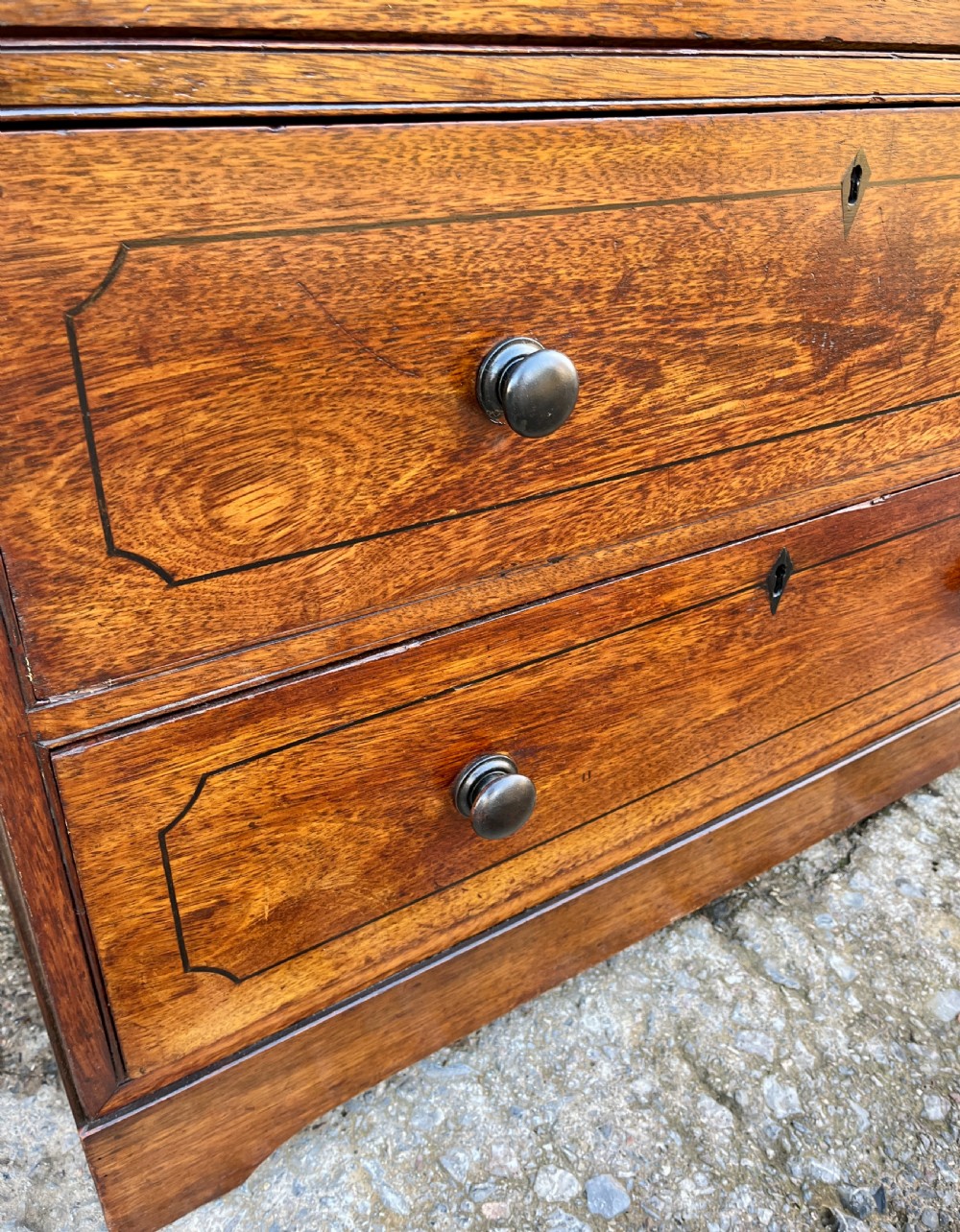 Antique Teak Military Chest of Drawers View IX