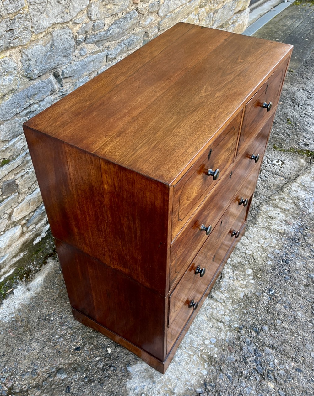 Antique Teak Military Chest of Drawers View XI