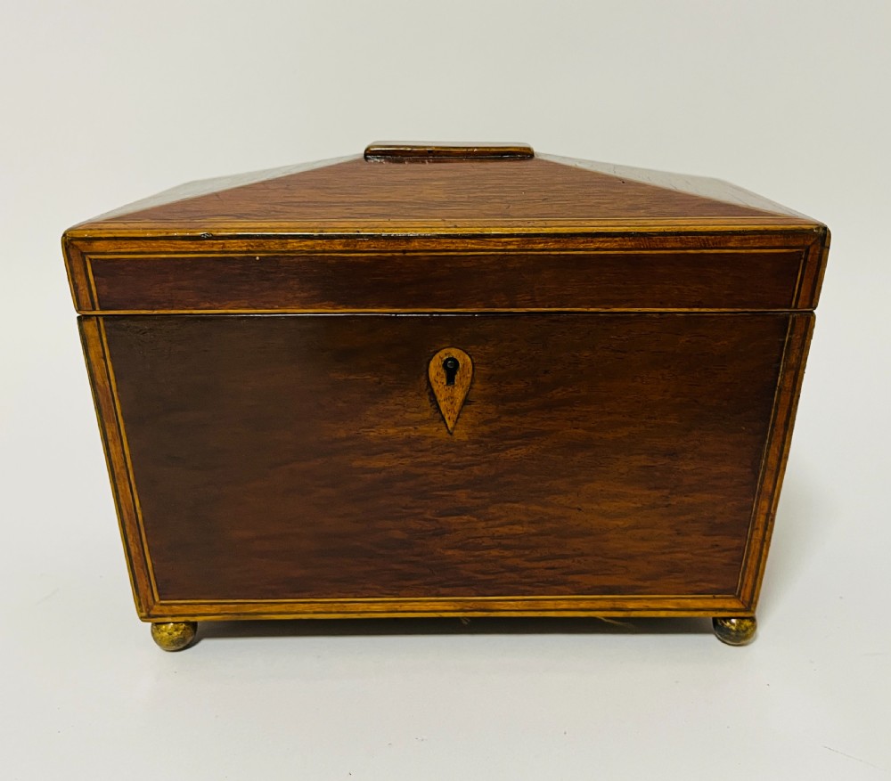 Regency Partridge Wood Tea Caddy View IV
