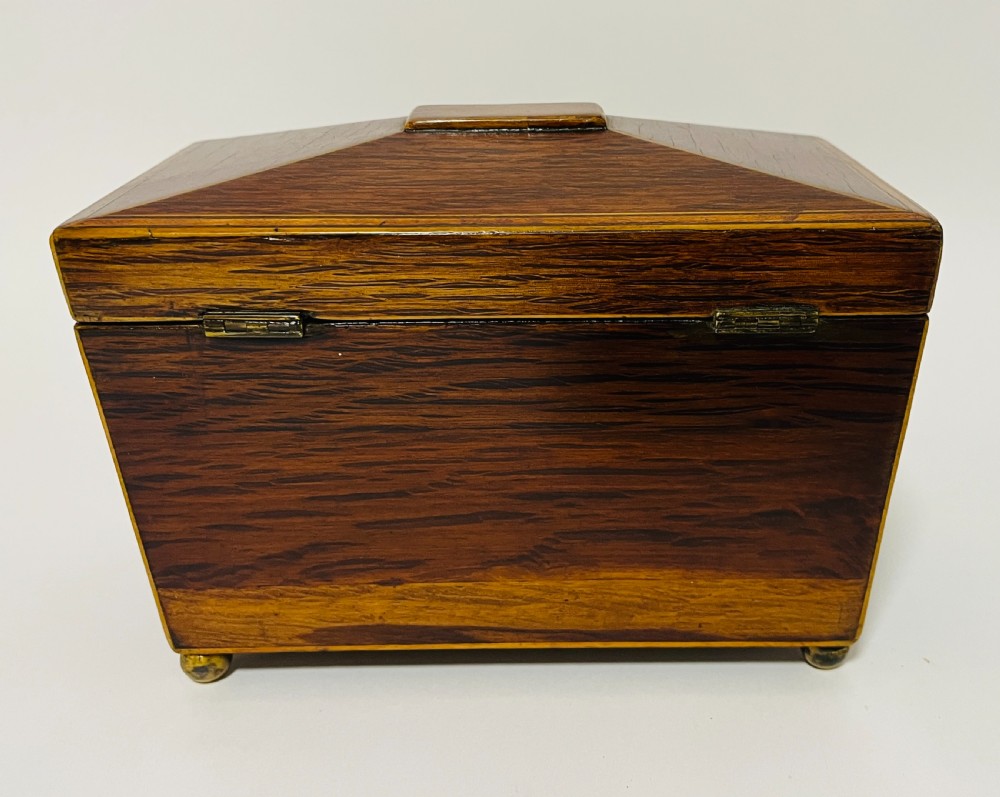 Regency Partridge Wood Tea Caddy View V