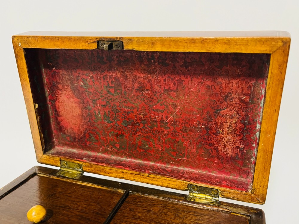 Regency Partridge Wood Tea Caddy View IX