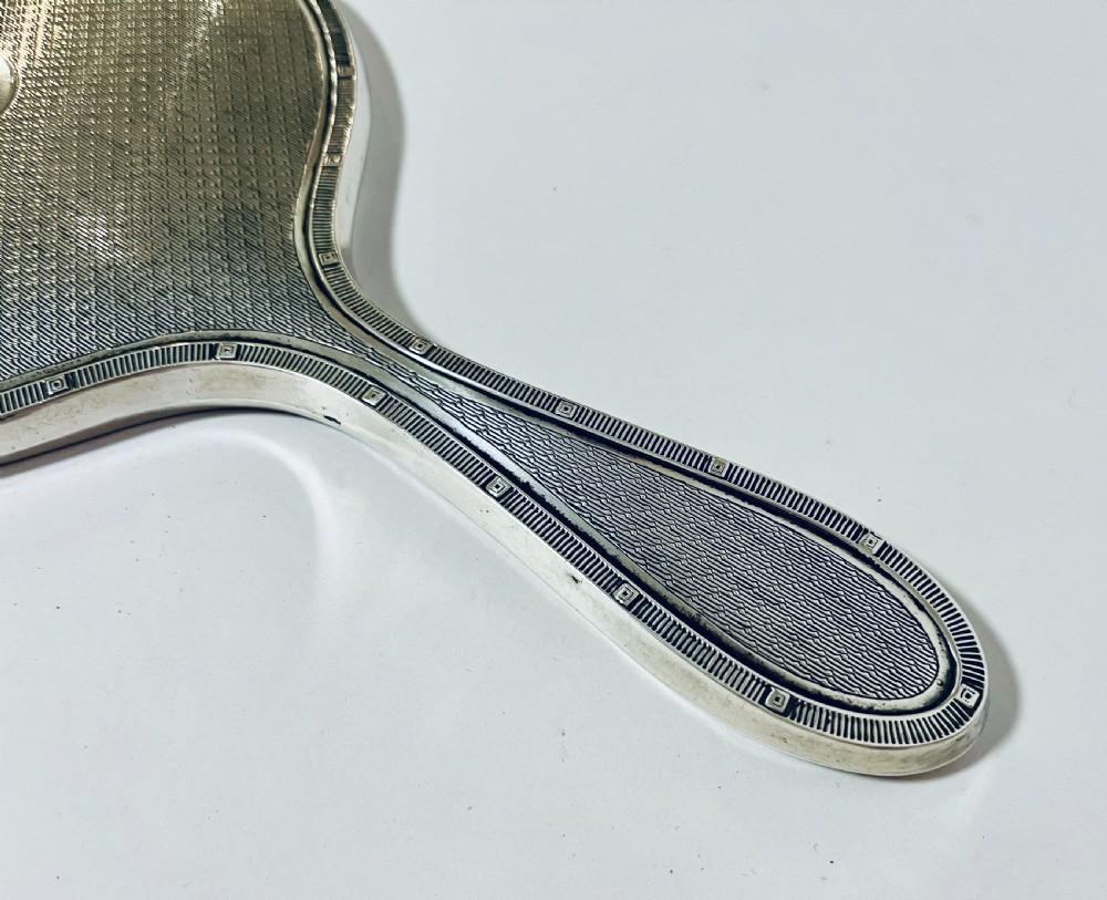 Antique Silver Hand Mirror View II