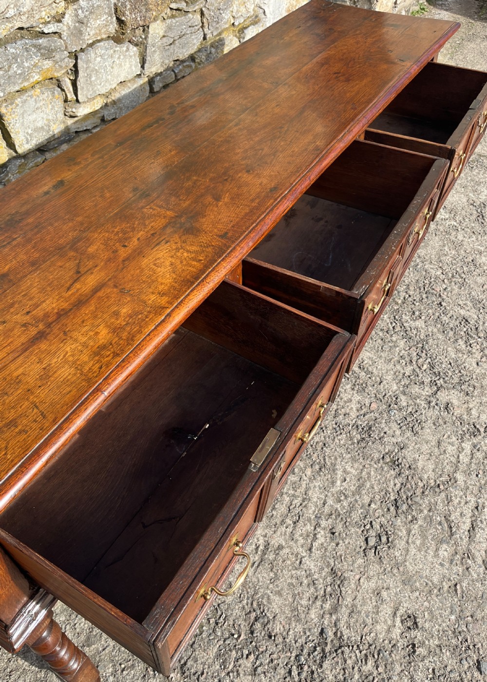 18th Century Oak Dresser Base View IX