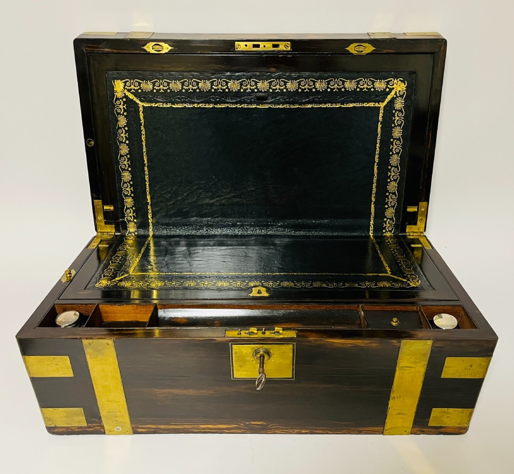 Victorian Coromandel Writing Slope with Secret Drawers