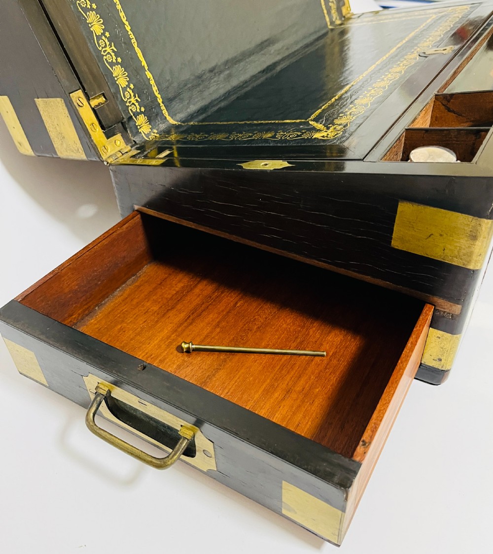 Victorian Coromandel Writing Slope with Secret Drawers View IV