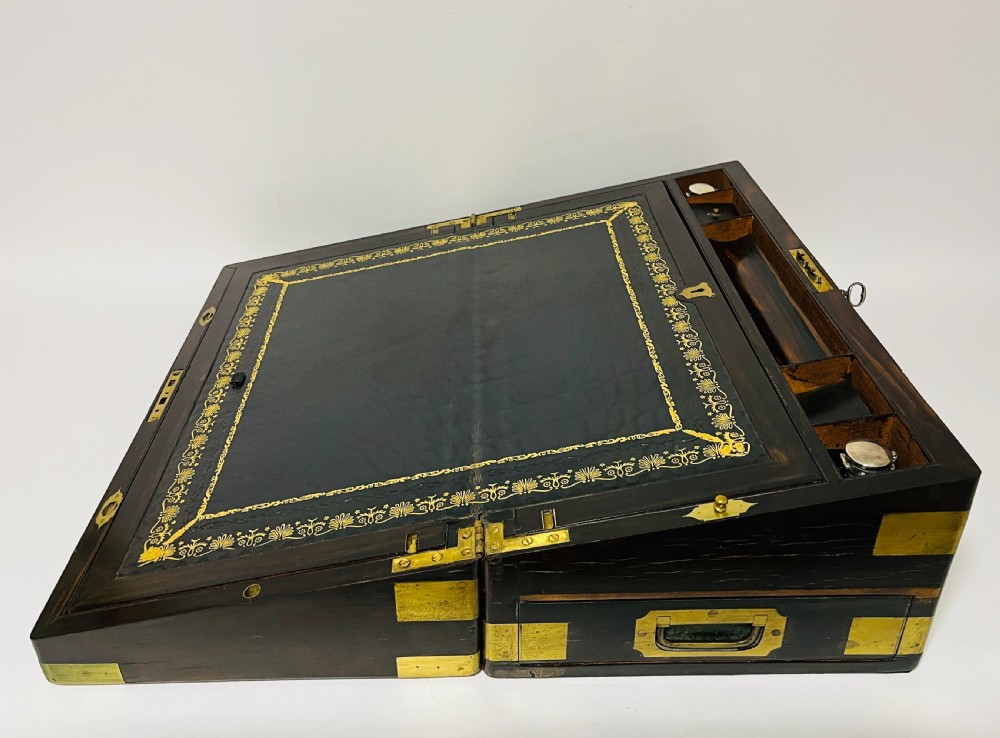 Victorian Coromandel Writing Slope with Secret Drawers View V