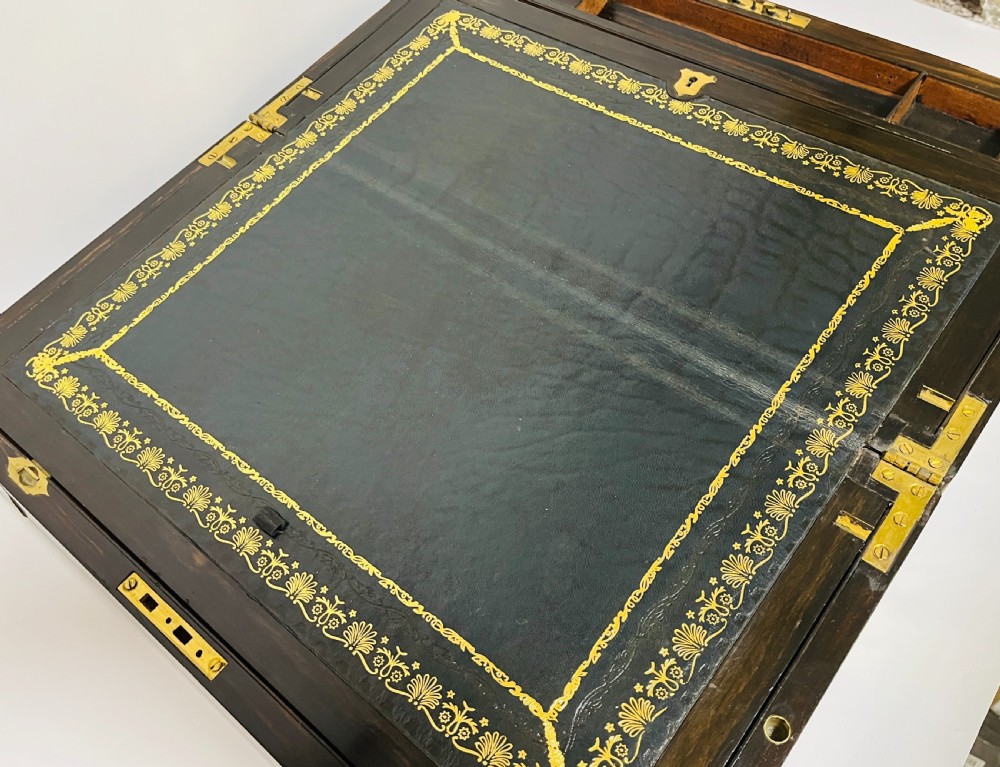 Victorian Coromandel Writing Slope with Secret Drawers View VI