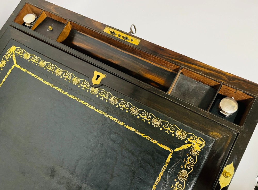 Victorian Coromandel Writing Slope with Secret Drawers View VII