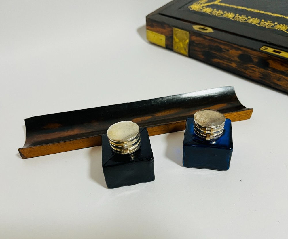 Victorian Coromandel Writing Slope with Secret Drawers View VIII