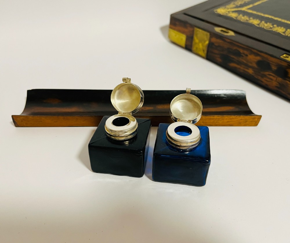 Victorian Coromandel Writing Slope with Secret Drawers View IX