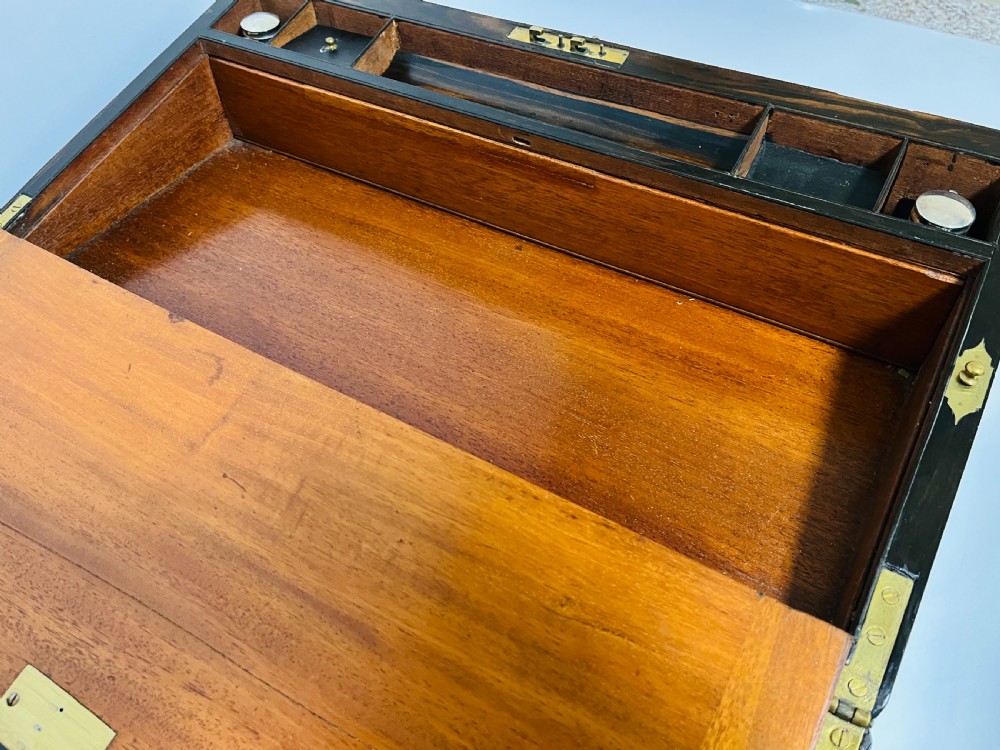 Victorian Coromandel Writing Slope with Secret Drawers View X
