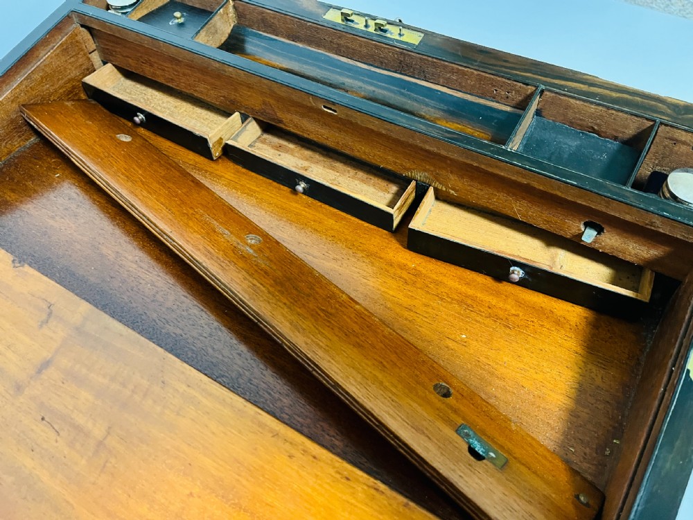 Victorian Coromandel Writing Slope with Secret Drawers View XI