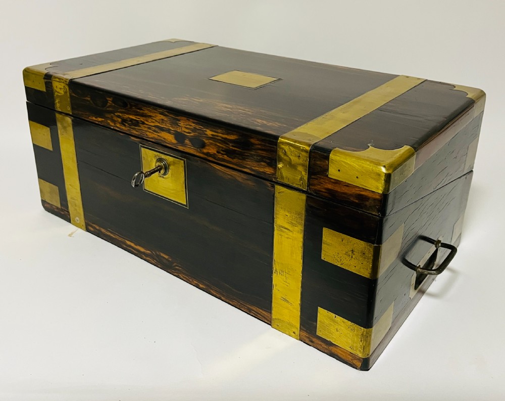 Victorian Coromandel Writing Slope with Secret Drawers View XV