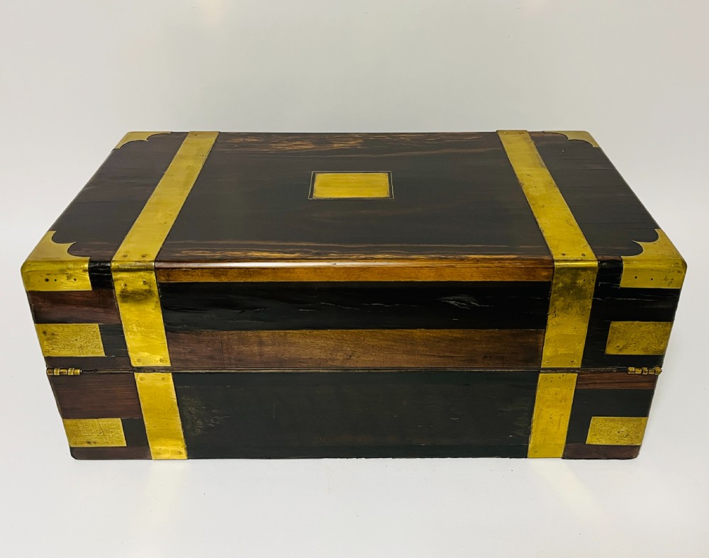 Victorian Coromandel Writing Slope with Secret Drawers View XIX