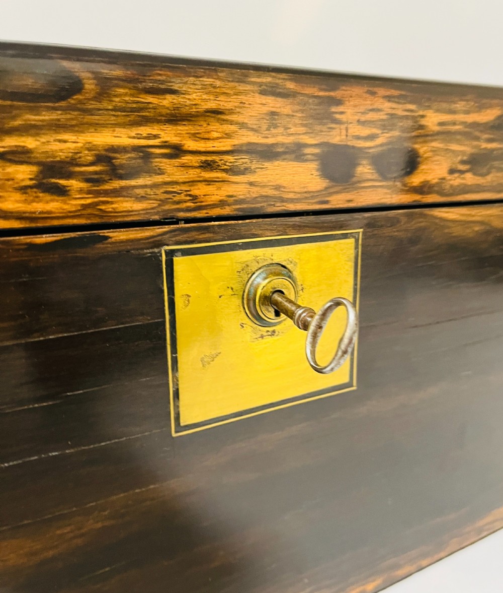 Victorian Coromandel Writing Slope with Secret Drawers View XXII
