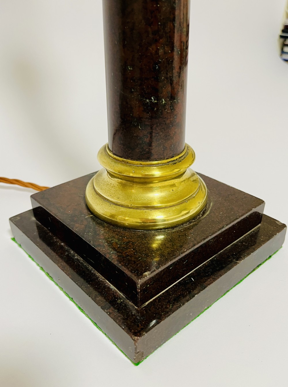 Red Serpentine Marble Table Lamp View V