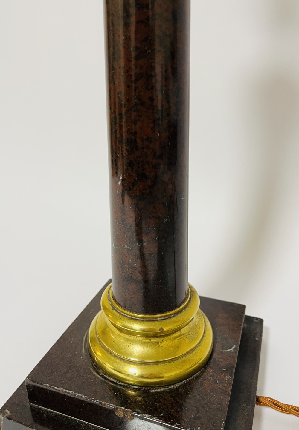 Red Serpentine Marble Table Lamp View XI