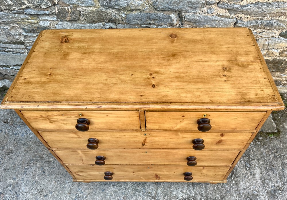 Antique Stripped Pine Chest of Drawers View XIV