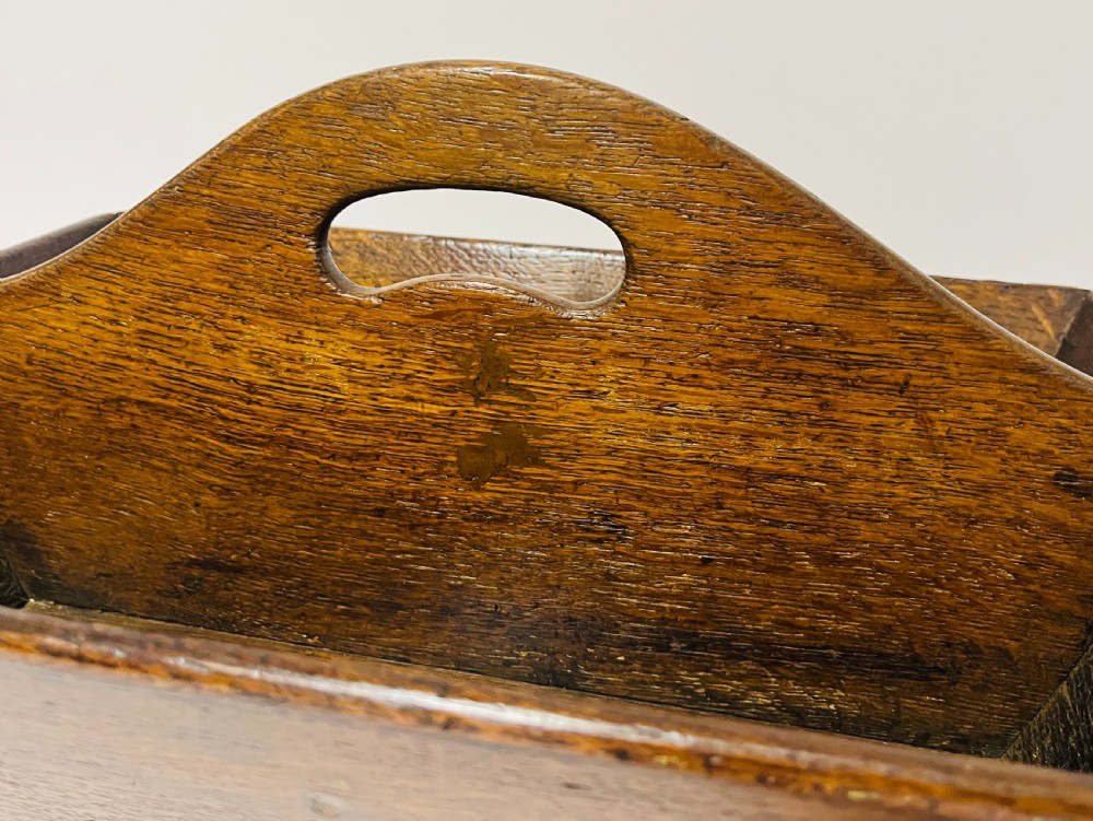 Georgian Oak Cutlery Tray View V