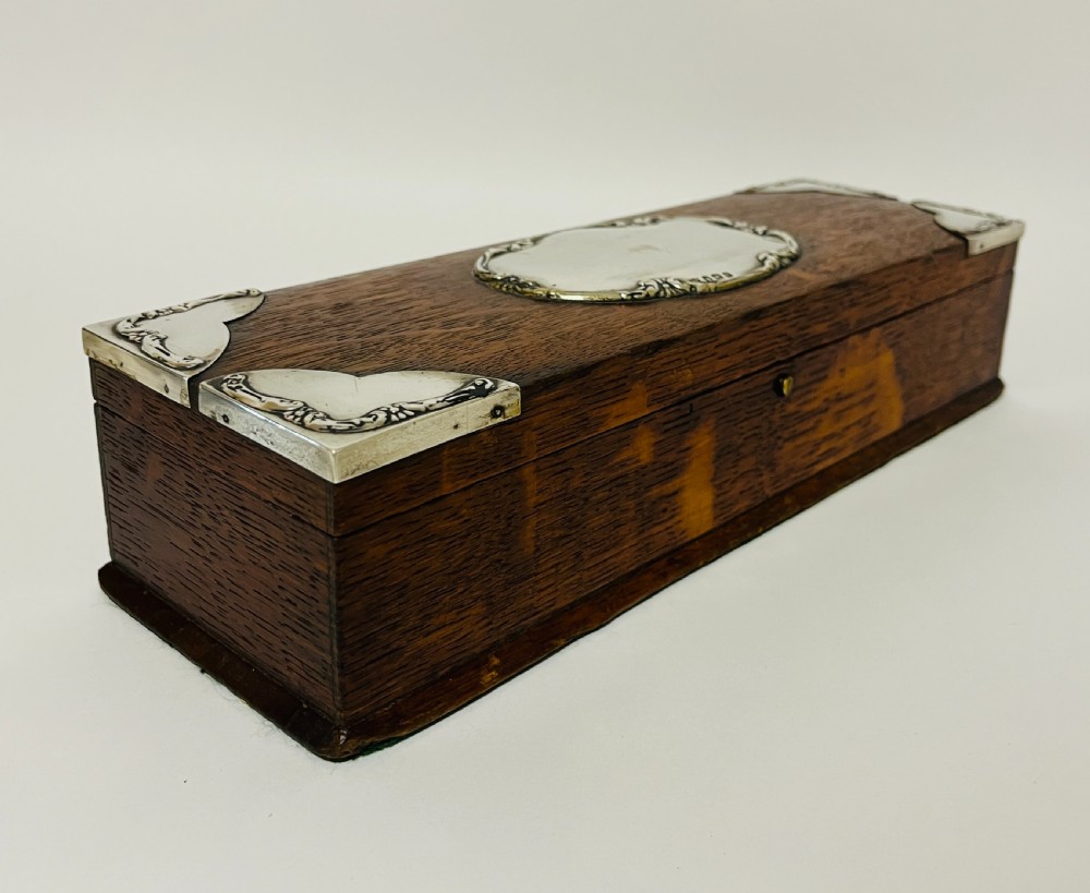 Antique Silver Mounted Oak Box View VII