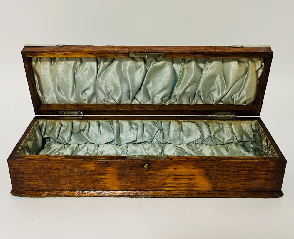 Antique Silver Mounted Oak Box View VIII