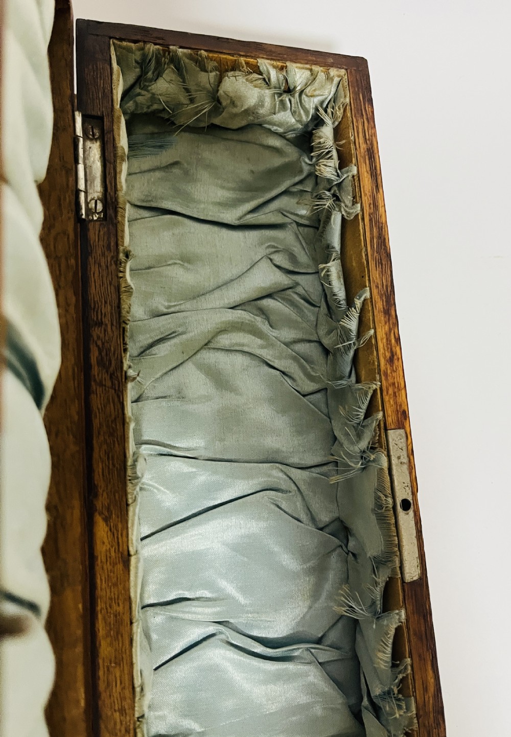 Antique Silver Mounted Oak Box View X