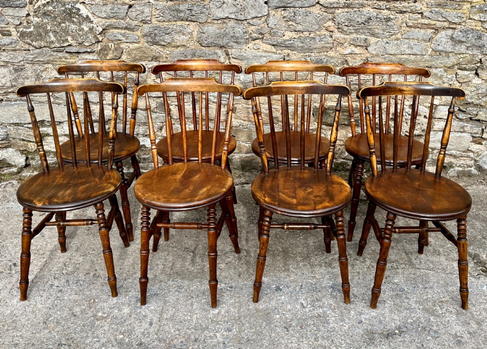 Set of 8 Antique Penny Chairs