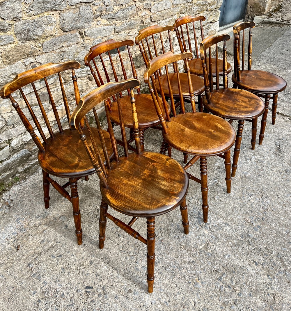 Set of 8 Antique Penny Chairs View III
