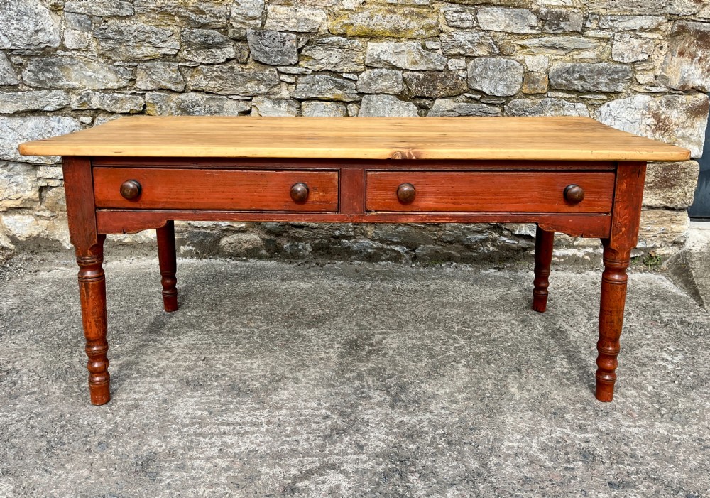 Victorian Pine Farmhouse Table View II