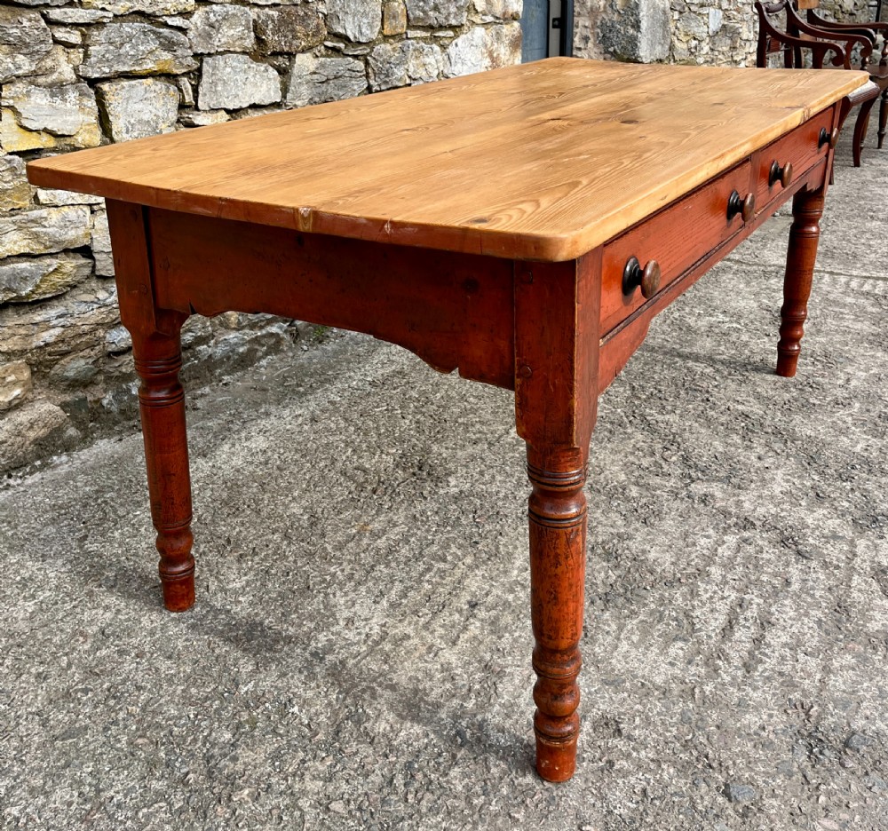 Victorian Pine Farmhouse Table View VI