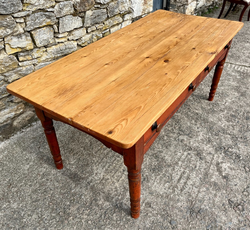 Victorian Pine Farmhouse Table View VII