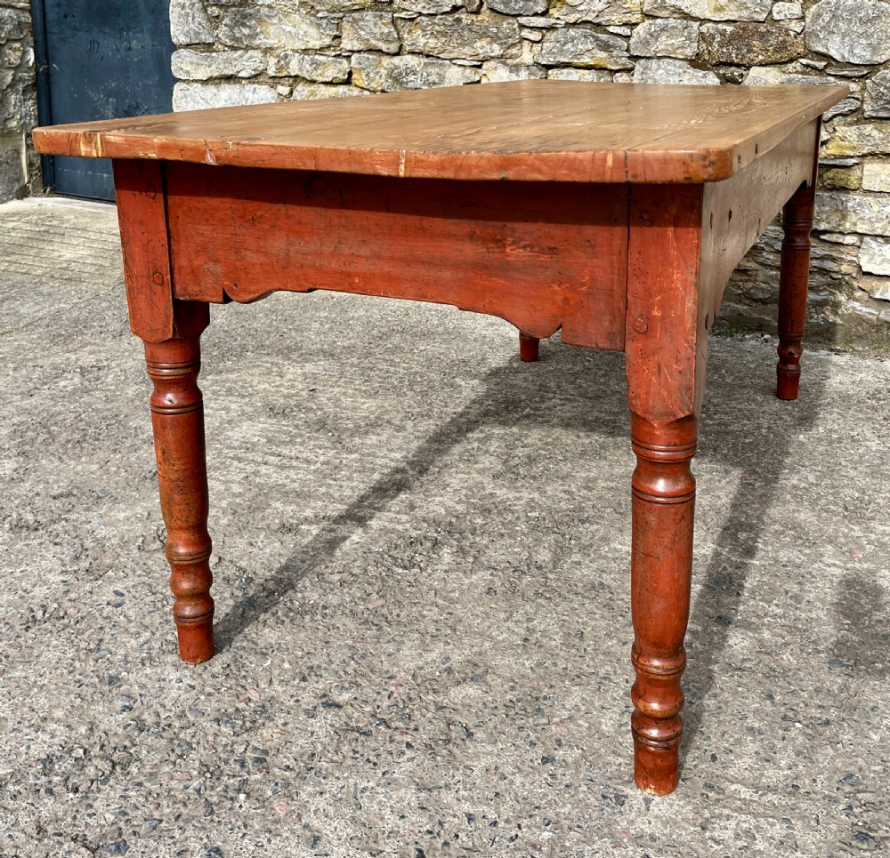 Victorian Pine Farmhouse Table View XIV