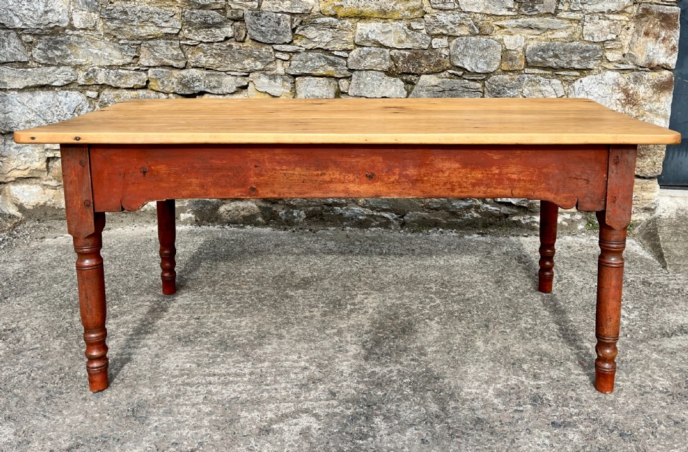 Victorian Pine Farmhouse Table View XV