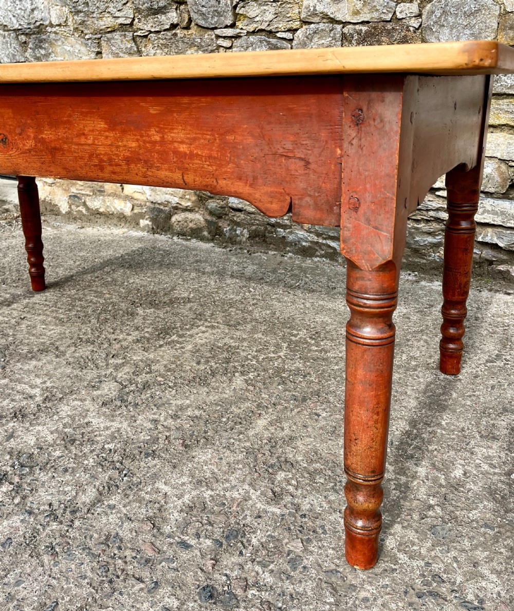 Victorian Pine Farmhouse Table View XVI