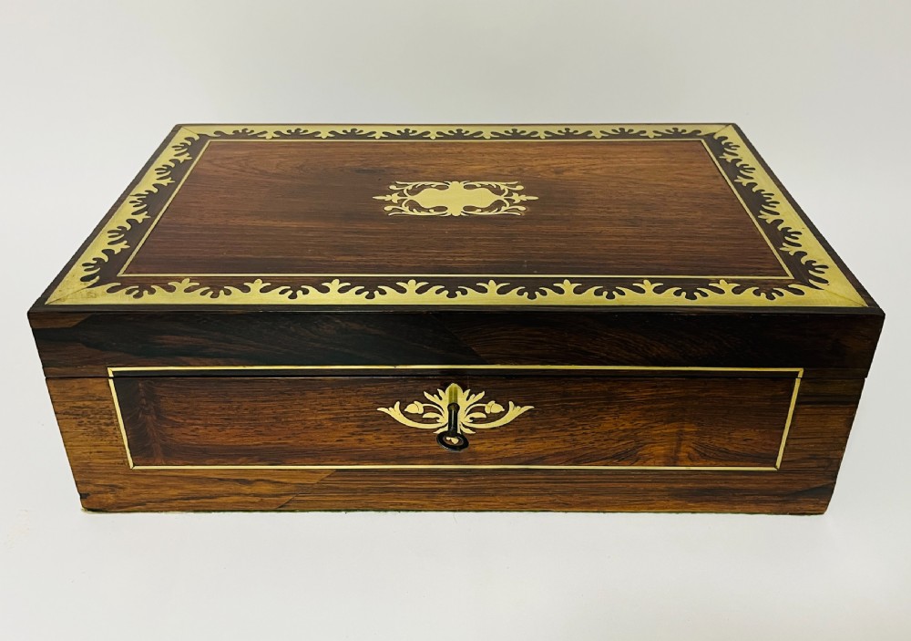 Victorian Rosewood Inlaid Writing Slope View X