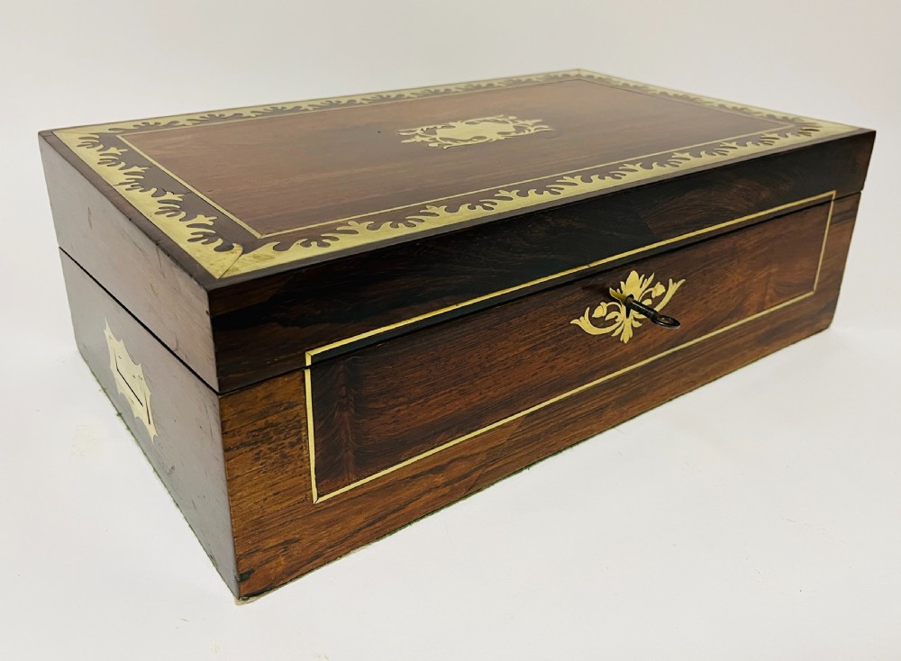 Victorian Rosewood Inlaid Writing Slope View XVI