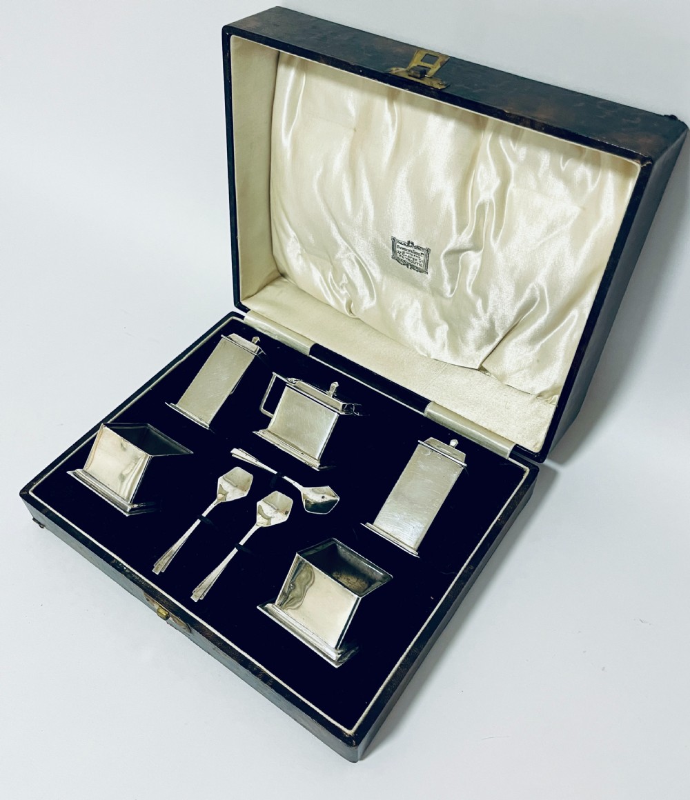 Art Deco Silver Cruet Set View II
