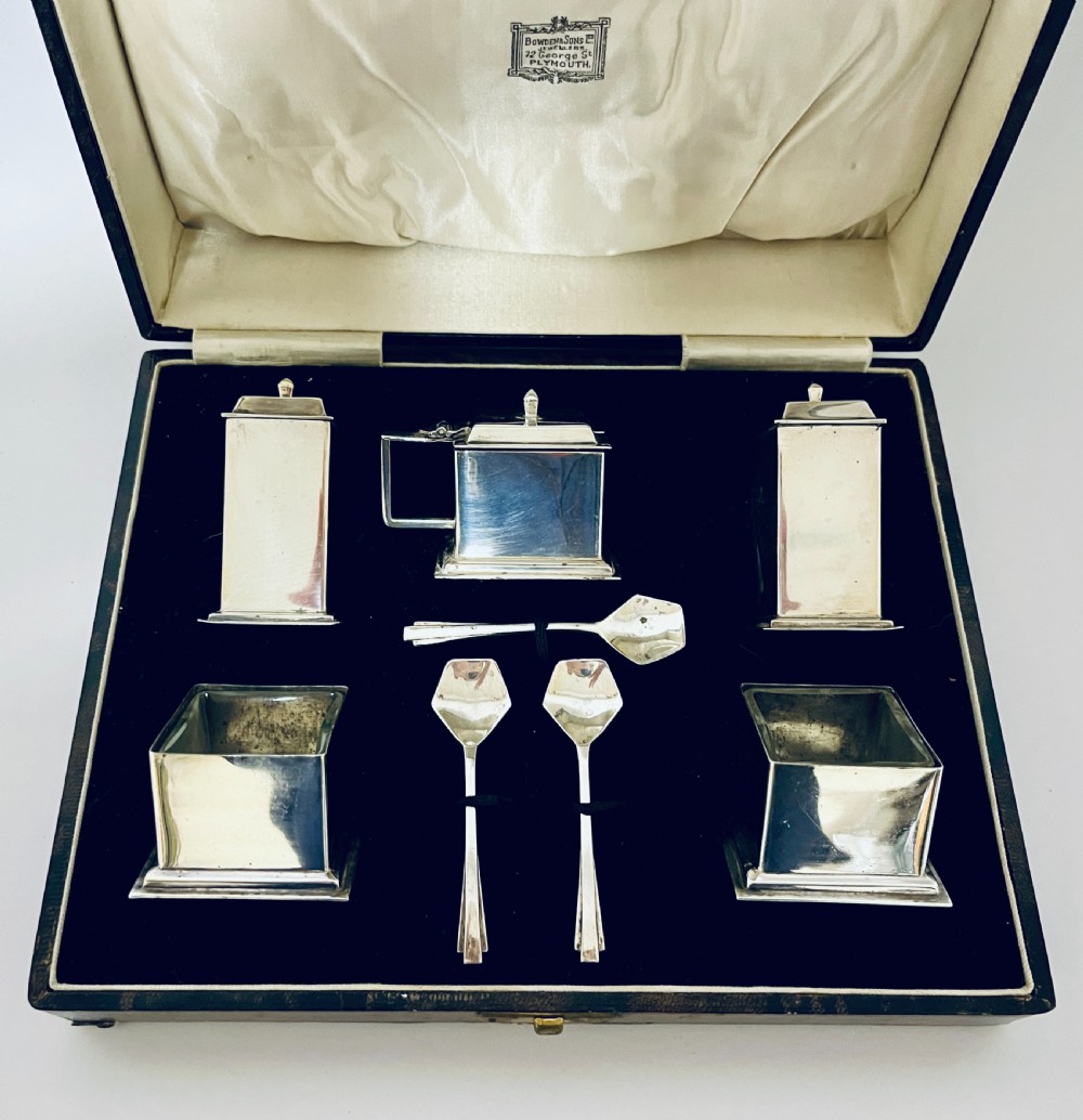 Art Deco Silver Cruet Set View III