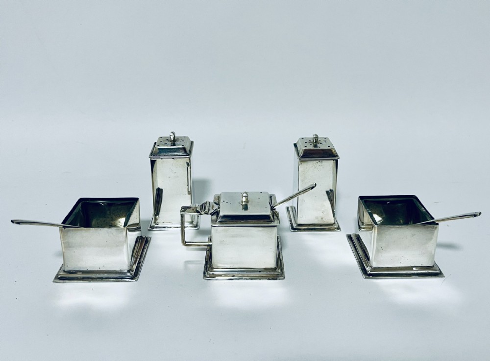 Art Deco Silver Cruet Set View IV