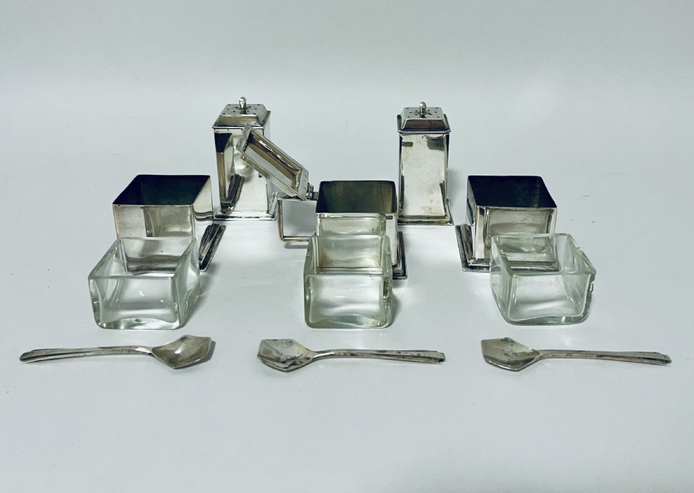 Art Deco Silver Cruet Set View VIII