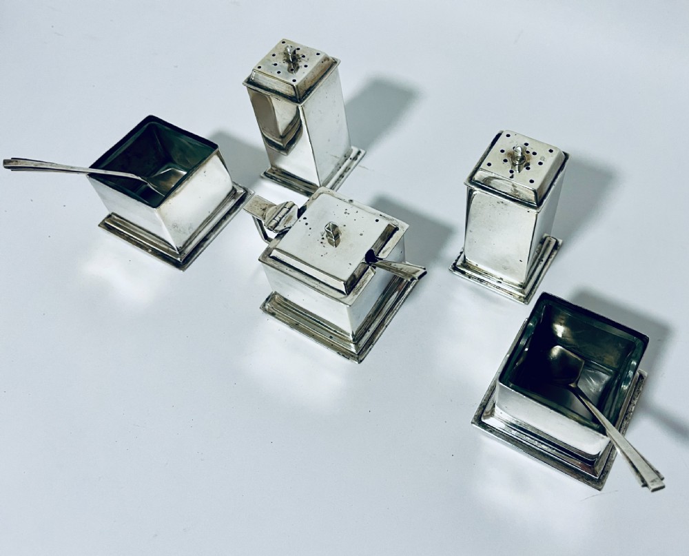 Art Deco Silver Cruet Set View X