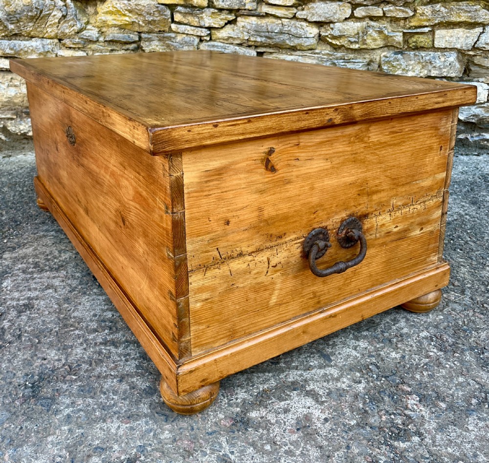 Large Antique Stripped Pine Blanket Box View XV